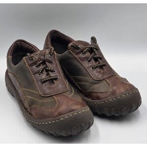 Born 2-Tone Brown Leather Lace Up Loafer Women's Size 36 US 6 Casual